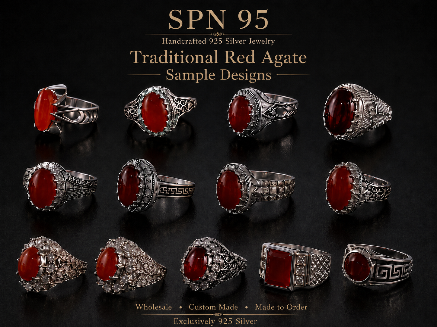 Traditional Red Agate Sample Designs